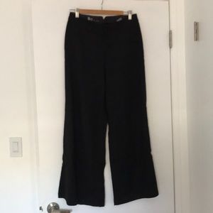 Anthropology Level99 black linen wide leg pants 26